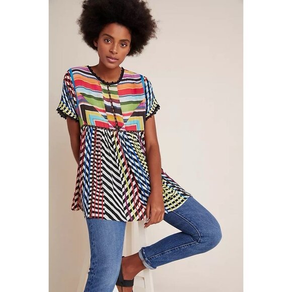 Anthropologie Tops - Anthropologie Conditions Apply Kynsa Tunic Top Size Large